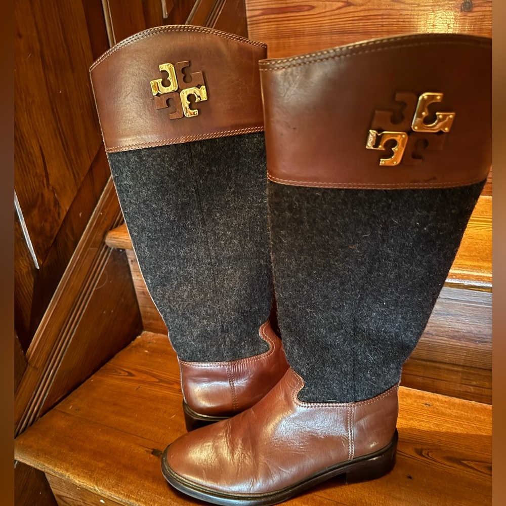 Tory Burch Riding boot: leather and wool